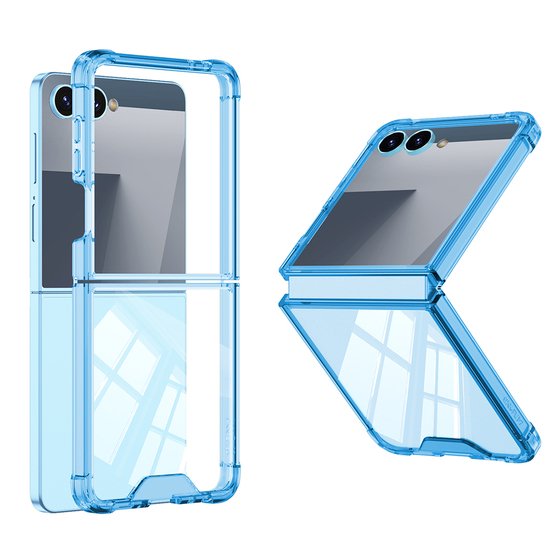 Galaxy Z Flip 7 Kılıf Full Camlı Kıpta Kapak