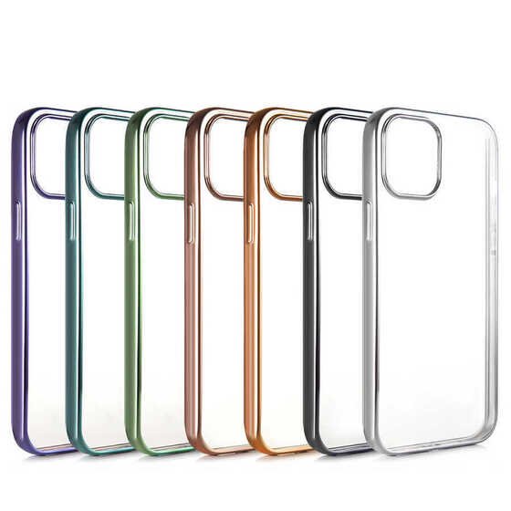 Apple iPhone 12 Pro Max Köşeleri Parlak Renkli Benks Magic Glitz Transparent Kapak