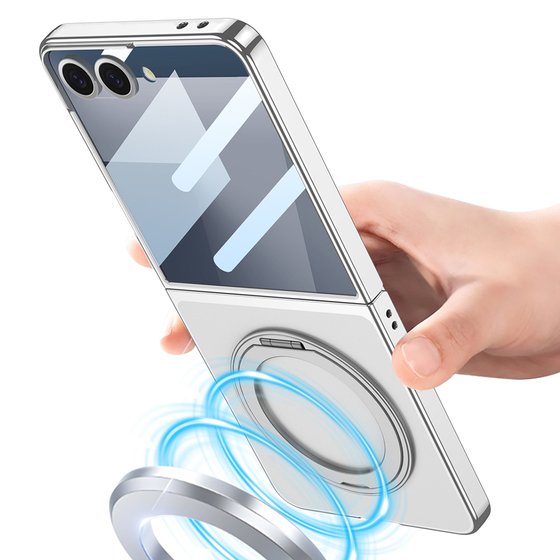 Galaxy Z Flip 7 M-safe Şarj Özellikli Kıpta KPT-02 Standlı Kapak