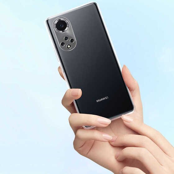 Huawei Nova 9 Kılıf İnce ve Esnek Şeffaf Süper Silikon