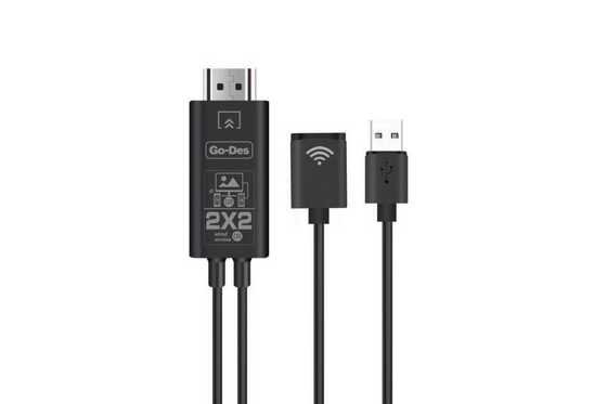 Go Des GD-8276 Wireless Display Dongle Kablosuz HDMI 1080p Görüntü Aktarım 110 cm