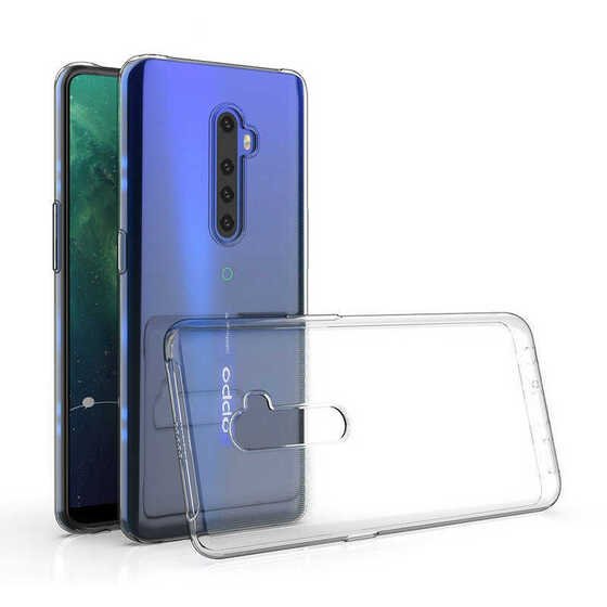 Oppo Reno 2Z Kılıf İnce ve Esnek Şeffaf Süper Silikon