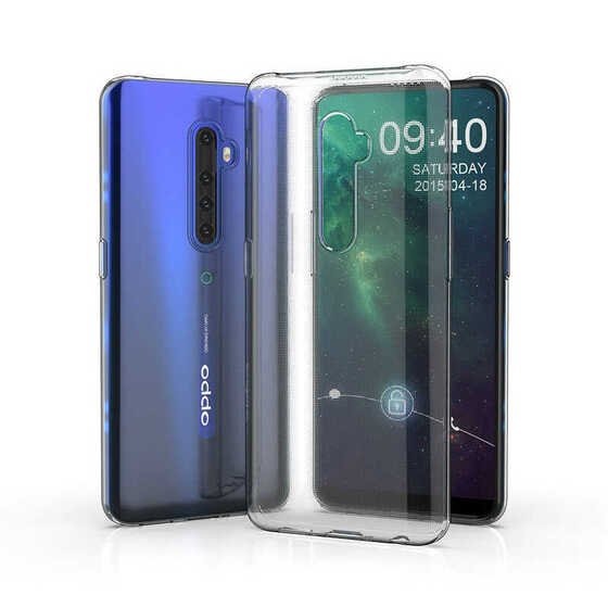 Oppo Reno 2Z Kılıf İnce ve Esnek Şeffaf Süper Silikon