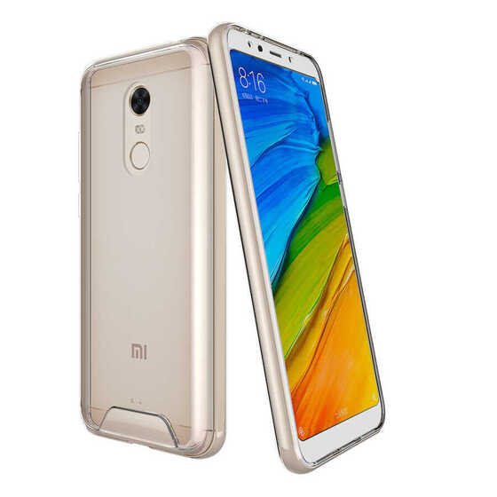 Xiaomi Redmi 5 Plus Kılıf Şeffaf Zırh Tasarım Ultra Koruma Silikon