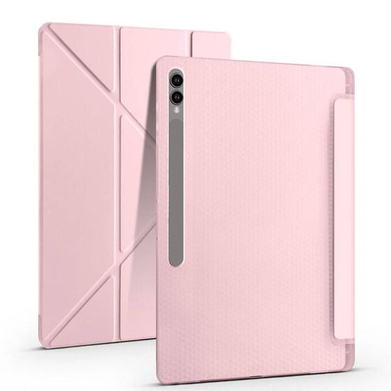 Galaxy Tab S10 Ultra Kılıf Zore Tri Folding Kalem Bölmeli Standlı Kılıf