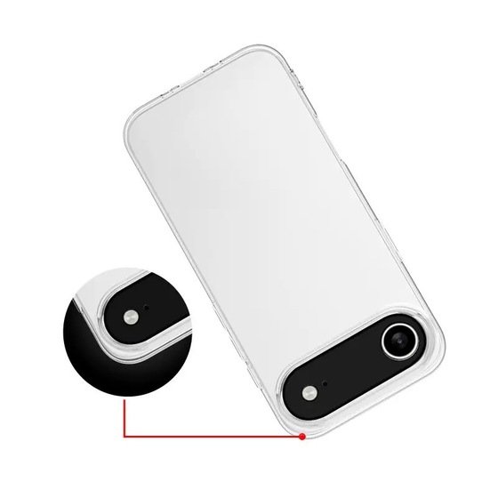 iPhone 17 Air Kılıf İnce ve Esnek Şeffaf Süper Silikon