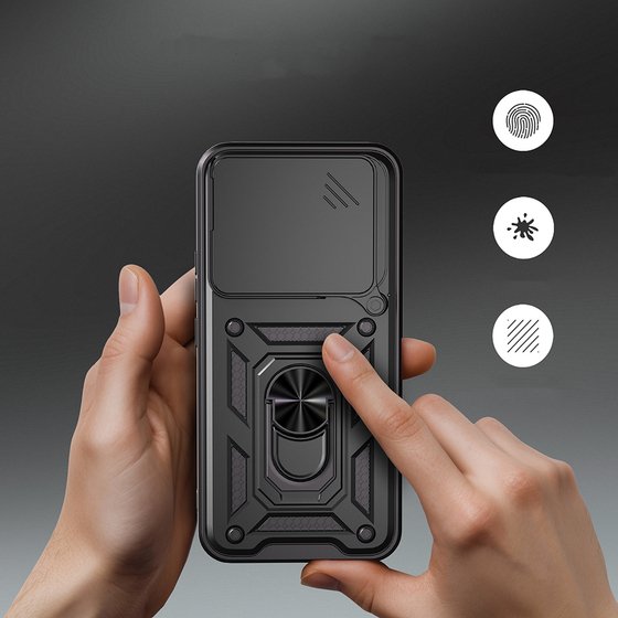 Honor 400 Kılıf Magnetik Standlı Kamera Korumalı Sürgülü Vega Kapak