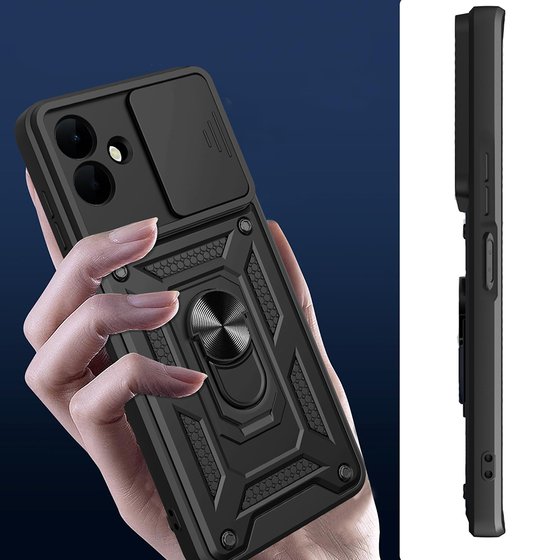 Galaxy A07 Kılıf Magnetik Standlı Kamera Korumalı Sürgülü Vega Kapak