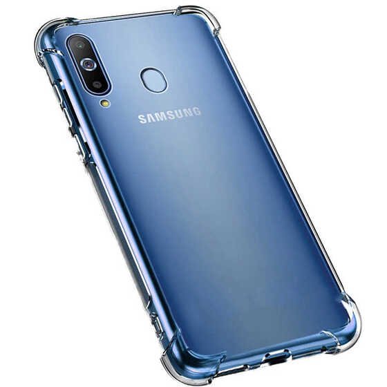 Galaxy A10S Köşeleri Airbagli Şeffaf Zırh Anti Şok Kılıf