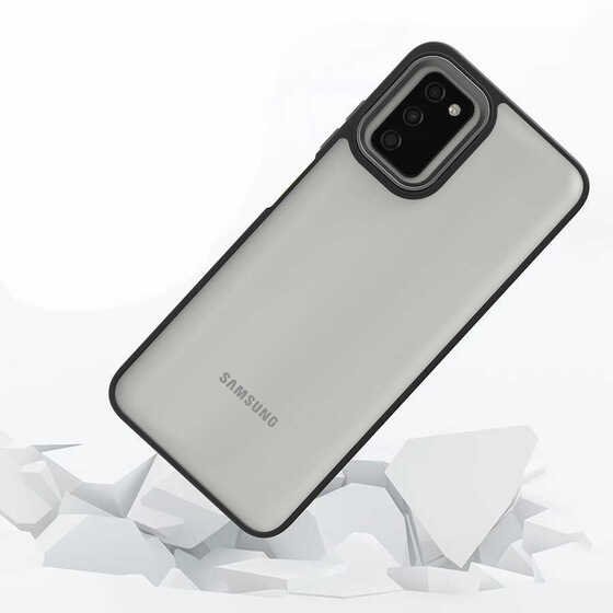 Galaxy A03S Kılıf Kamera Korumalı Mat Renkli Silikon