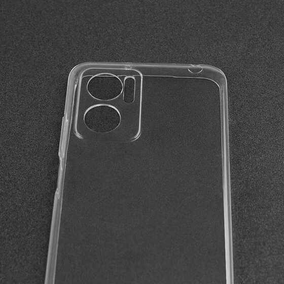 Xiaomi Redmi Note 11E Kılıf İnce ve Esnek Şeffaf Süper Silikon