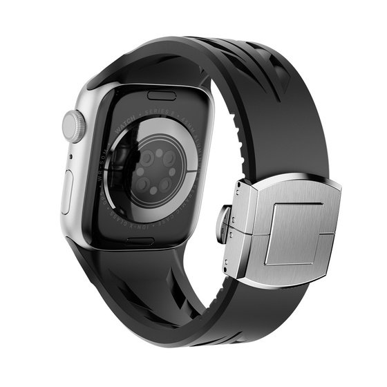 Apple Watch 44mm KRD-127 Metal Tokalı Silikon Kordon