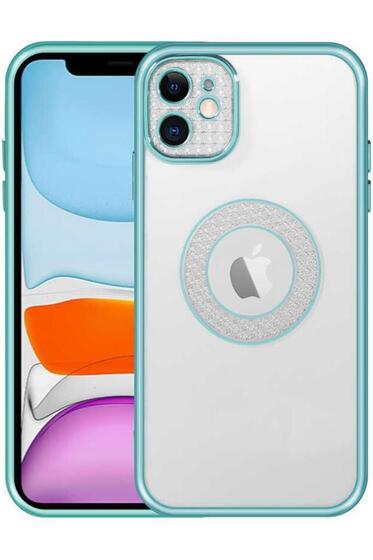 Apple iPhone 12 Kılıf Parlak Pastel Renkli Logo Etrafı Işlemeli Kamera Korumalı Moda Lux Silikon