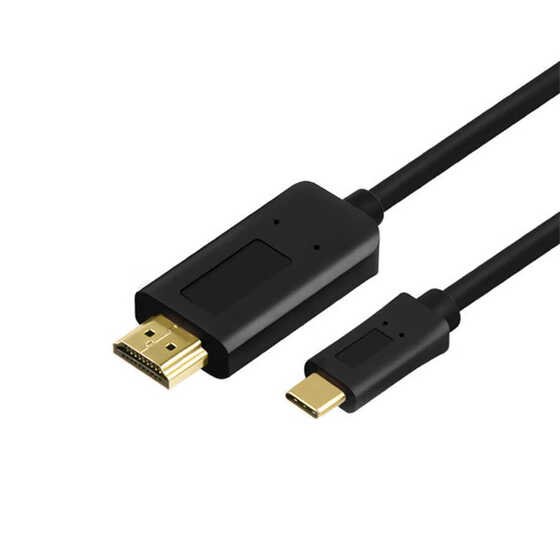 Qgeem QG-UA11 Type-C to HDMI 4K Kablo 120 cm - HDCP özelliği - 10 Gbps Görüntü Aktarım Kablosu