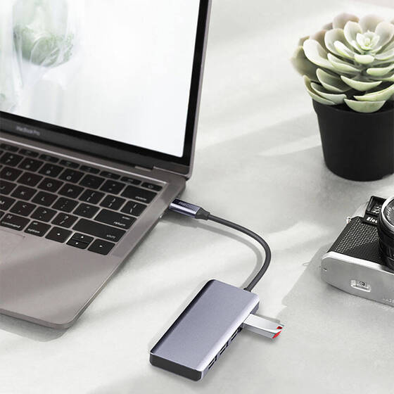 Recci RH06 Type-C to 4 USB3.0/Micro Bağlantı Özellikli 5in1 USB Çoğaltıcı Hub