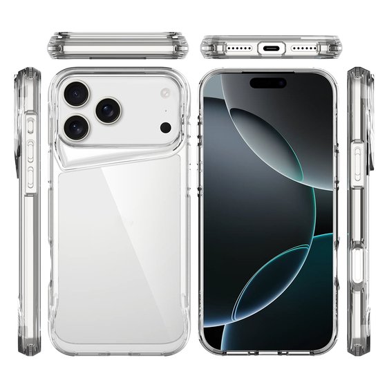 iPhone 17 Pro Max Kılıf Kamera Çıkıntılı Lüx Şeffaf Silikon