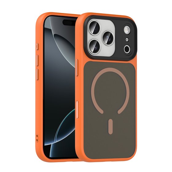 iPhone 17 Pro Max Kılıf Mat Arka Yüzey Wireless Şarj Özellikli Flet Magsafe Kapak