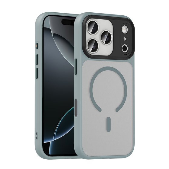 iPhone 17 Pro Max Kılıf Mat Arka Yüzey Wireless Şarj Özellikli Flet Magsafe Kapak