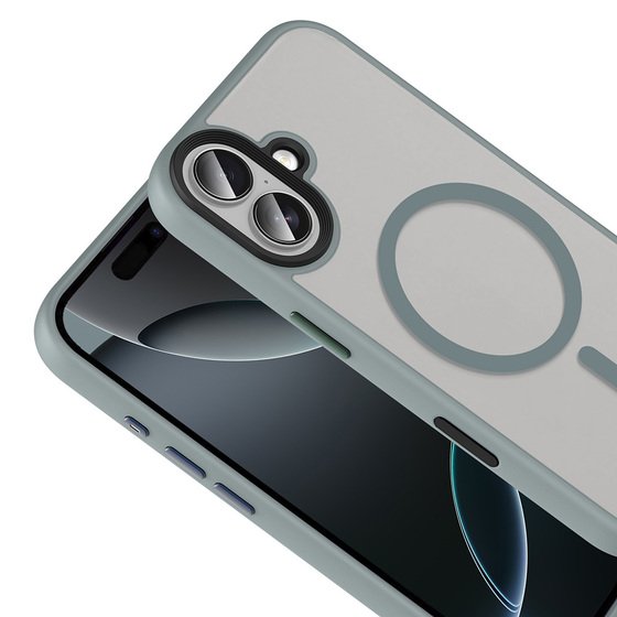 iPhone 17 Kılıf Mat Arka Yüzey Wireless Şarj Özellikli Flet Magsafe Kapak