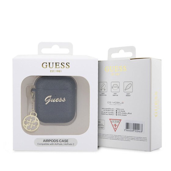 Apple Airpods Kılıf GUESS Glitter 4G Charm Kapak