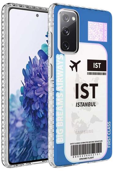 Galaxy S20 FE Kılıf Airbag Kenarlı Renkli Desenli Elegans Silikon