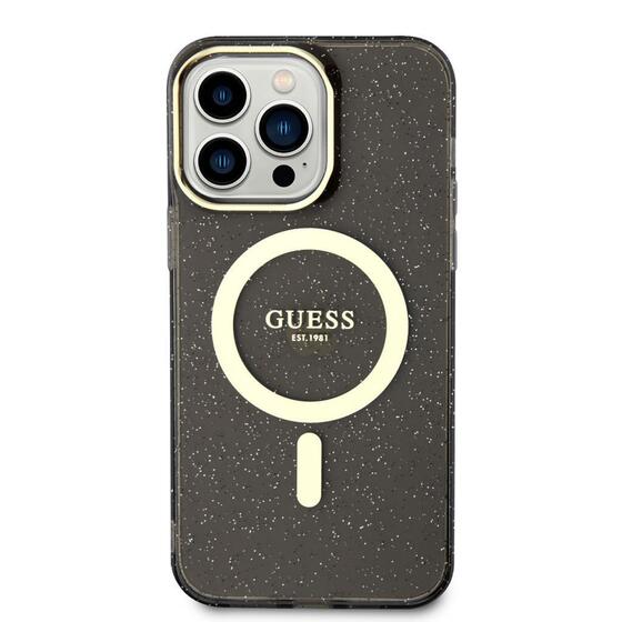 Apple iPhone 13 Pro Kılıf GUESS Magsafe Şarj Özellikli Glitter Kapak