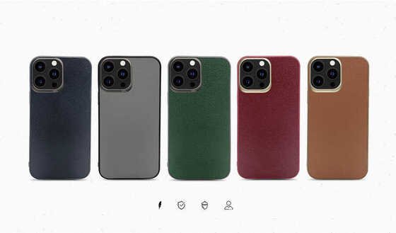 Apple iPhone 13 Pro Max Kılıf Kajsa Luxe Collection Hakiki Deri Kapak