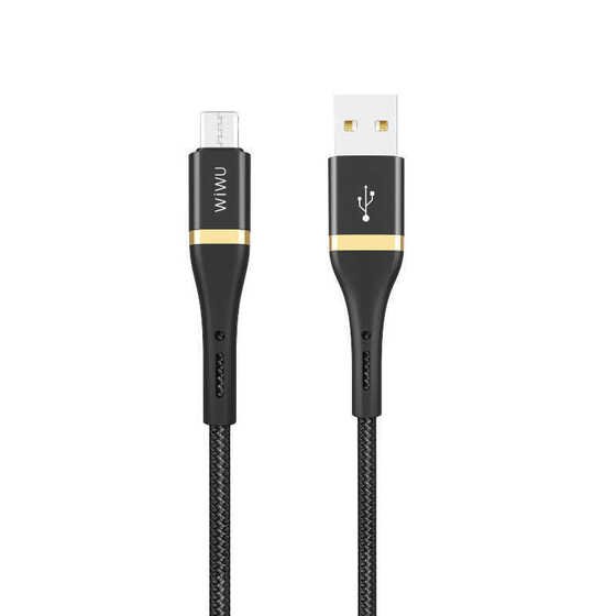 Wiwu Elite ED-102 Micro USB Kablo 2.4A Hızlı Şarj Kablosu 120 cm Data Kablo