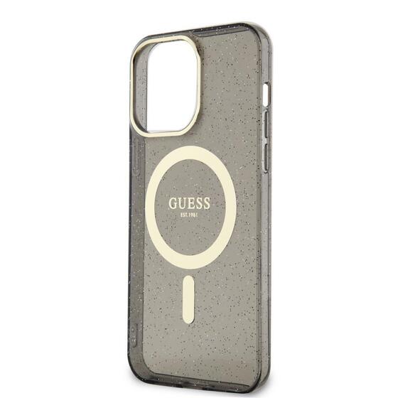 Apple iPhone 14 Pro Kılıf GUESS Magsafe Şarj Özellikli Glitter Kapak