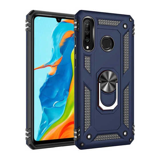 Galaxy A20S Yüzüklü Standlı Manyetikli Armor Vega Zırh Kılıf