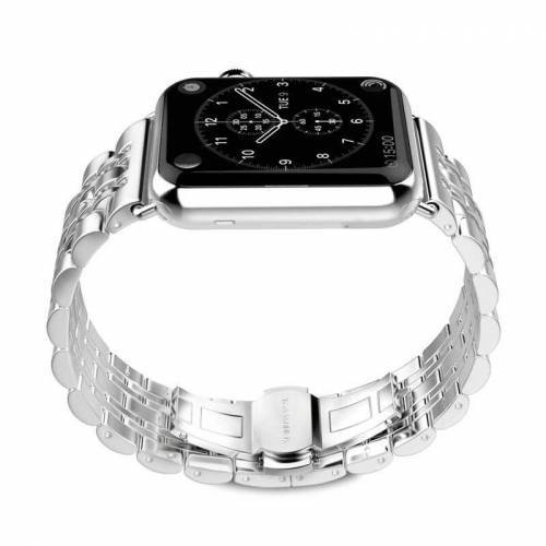 Apple Watch 42mm İki Renkli Katlamalı Klipsli Metal Kordon