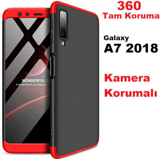 Galaxy A7 2018 Kılıf Zore Kamera Korumalı 360 Tam Koruma Ays