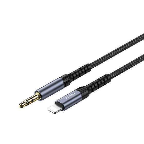 iPhone Aux Kablo Recci RDS-A26 Lightning to 3.5mm AUX Audio Ses Kablo 1.2 Metre