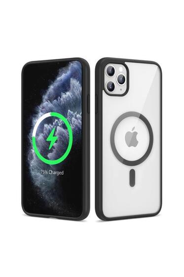 Apple iPhone 11 Pro Kılıf Magsafe Wireless Şarj Özellikli Silikon Zore Ege Kapak