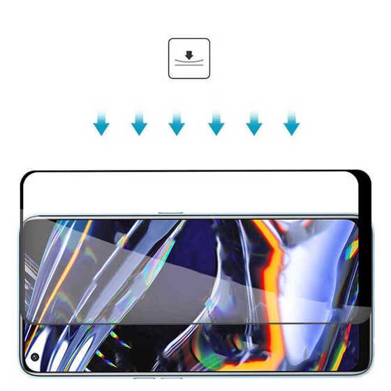 Realme 7 Pro Kenarları Kırılmaya Dayanıklı Cam Ekran Koruyucu