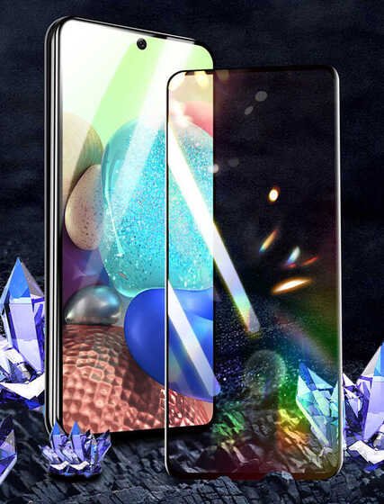 Galaxy M51 Kenarları Kırılmaya Dayanıklı Cam Ekran Koruyucu