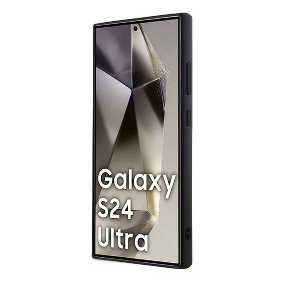 Galaxy S24 Ultra Kılıf Karl Lagerfeld Taşlı Metal Logo Orjinal Lisanslı Kapak