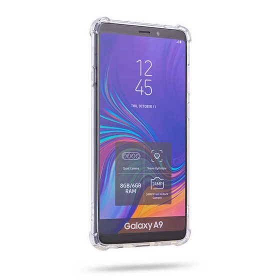 Galaxy A9 2018 Kılıf Şeffaf Köşe Korumalı Roar Armor Gel Kapak