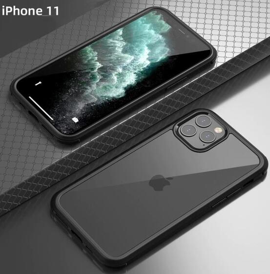 iPhone 11 Ön Arka 9H Full Cam 360° Kamera Koruma Tam Koruma Kılıf