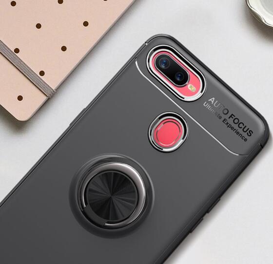 Oppo AX7 Yüzüklü Standlı Manyetikli Kamera Korumalı Kılıf