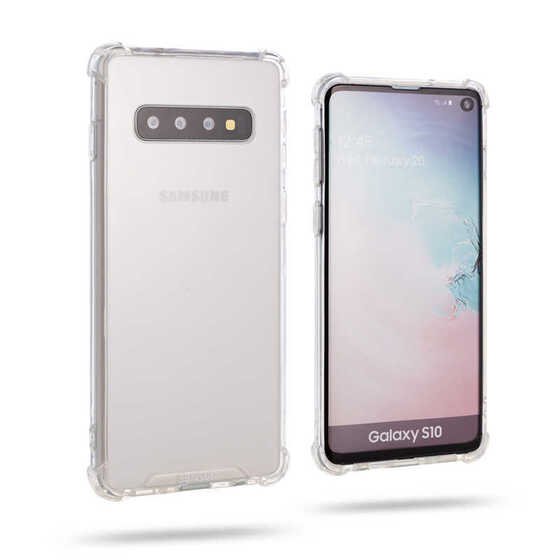 Galaxy S10 Kılıf Şeffaf Köşe Korumalı Roar Armor Gel Kapak