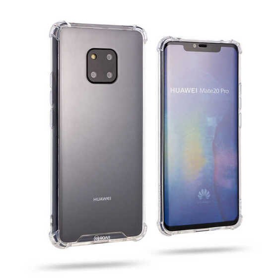 Huawei Mate 20 Pro Kılıf Şeffaf Köşe Korumalı Roar Armor Gel Kapak