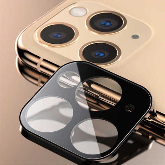 iPhone 11 Pro - 11 Pro Max 3D Metal Kamera Koruyucu