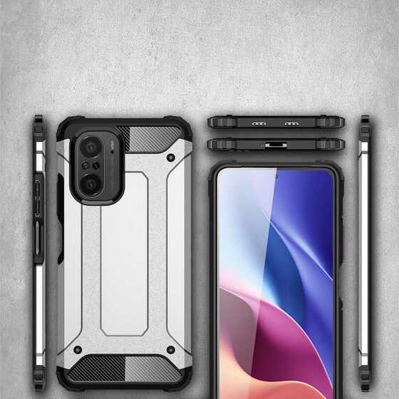 Xiaomi Mi 11İ Kılıf Armor Hybrid Zırh Kamera Çıkıntılı Silikon