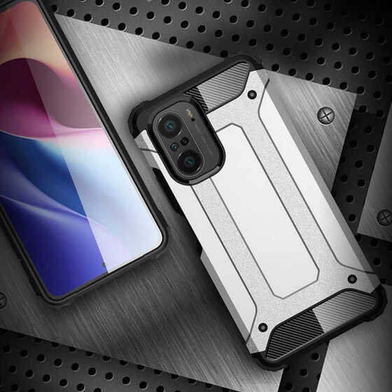 Xiaomi Mi 11İ Kılıf Armor Hybrid Zırh Kamera Çıkıntılı Silikon