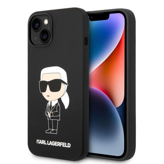 Apple iPhone 14 Kılıf Karl Lagerfeld Magsafe Şarj Özellikli Silikon Karl Dizayn Kapak