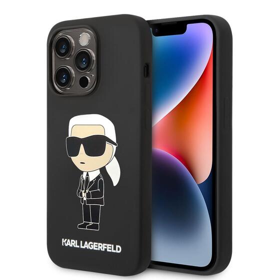 Apple iPhone 14 Pro Max Kılıf Karl Lagerfeld Magsafe Şarj Özellikli Silikon Karl Dizayn Kapak