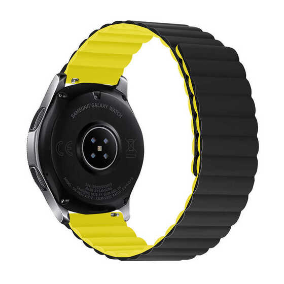 Amazfit GTR 42mm Uyumlu KRD-52 Çift Renk Dizayn Mıknatıslı Kordon