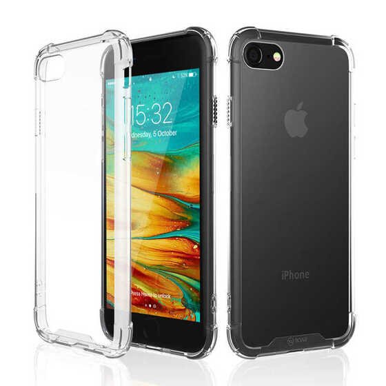 Apple iPhone 8 Kılıf Şeffaf Köşe Korumalı Roar Armor Gel Kapak