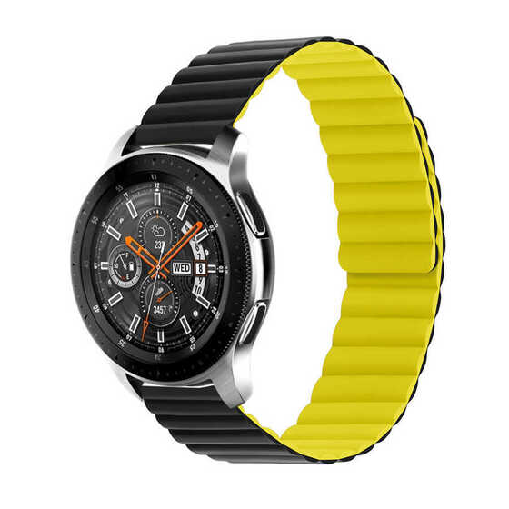 Huawei Watch GT 3 46mm Uyumlu KRD-52 Çift Renk Dizayn Mıknatıslı Kordon